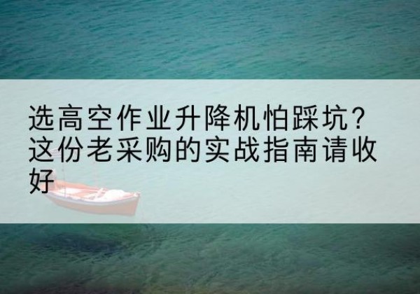 津高空作业升降机厂家推荐-选高空作业升降机怕踩坑？这份老采购的实战指南请收好